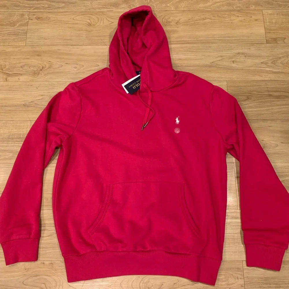Polo Ralph Lauren Men’s Signature Pony Fleece Pullover Hoodie Pink NWT L - XL - Picture 1 of 4
